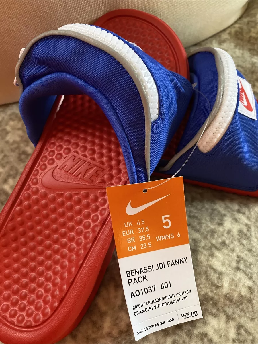 veeg Seraph Troosteloos Nike Slides- Benassi JDI Fanny Pack Sandals -zip Pouch -Red/Blue Men's 5 Wmn's 6 | eBay veeg Seraph Troosteloos Nike Slides- Benassi JDI Fanny Pack Sandals -zip Pouch -Red/Blue Men's 5 Wmn's 6 | eBay