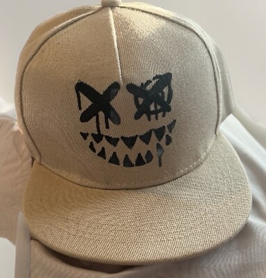 Men s Tan Jack O Lantern Dip Smile Face SnapBack Cap
