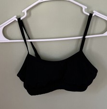 Balera Girls Sports Bra Adjustable Straps Black Size Large Child