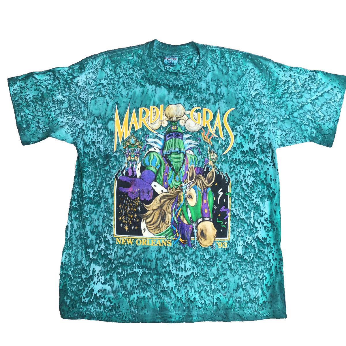 Vtg Michael Hunt Single Stitch New Orleans Mardi Gras 93 XL Women