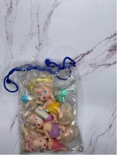 TYCO QUINTS Drink & Wet Magic Diapers 1990 Vintage 5 Dolls, Bottles vintage