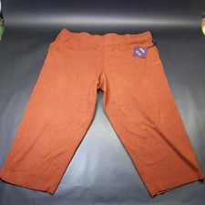 Ava  Viv Womens Plus Size Pull On Pockets Wide Leg Lounge Pants Rust 2X 20W 22W
