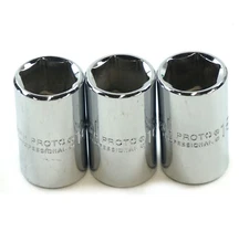 Set of 3PC Proto 1/2 Drive 6-Point 16mm Metric Socket # 5416MH