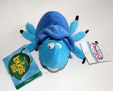 NEW Disney Store Pixar A BUG'S LIFE 7" BLUE DIM BEETLE bug plush bean bag doll
