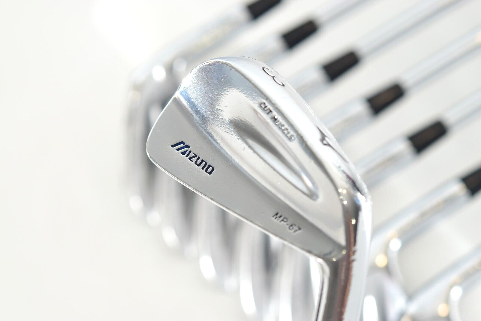 Mizuno MP-67 Cut Muscle GF Forged 9 Iron Stiff Steel Shaft Golf Pride Grip Mizuno MP-67 Cut Muscle GF Forged 9 Iron Stiff Steel Shaft Golf Pride Grip