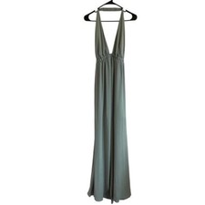 Show Me Your Mumu Luna Halter Dress, Silver Sage, Size S