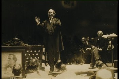 William Jennings Bryan delivering campaign speech,Presidential Elections,c1908