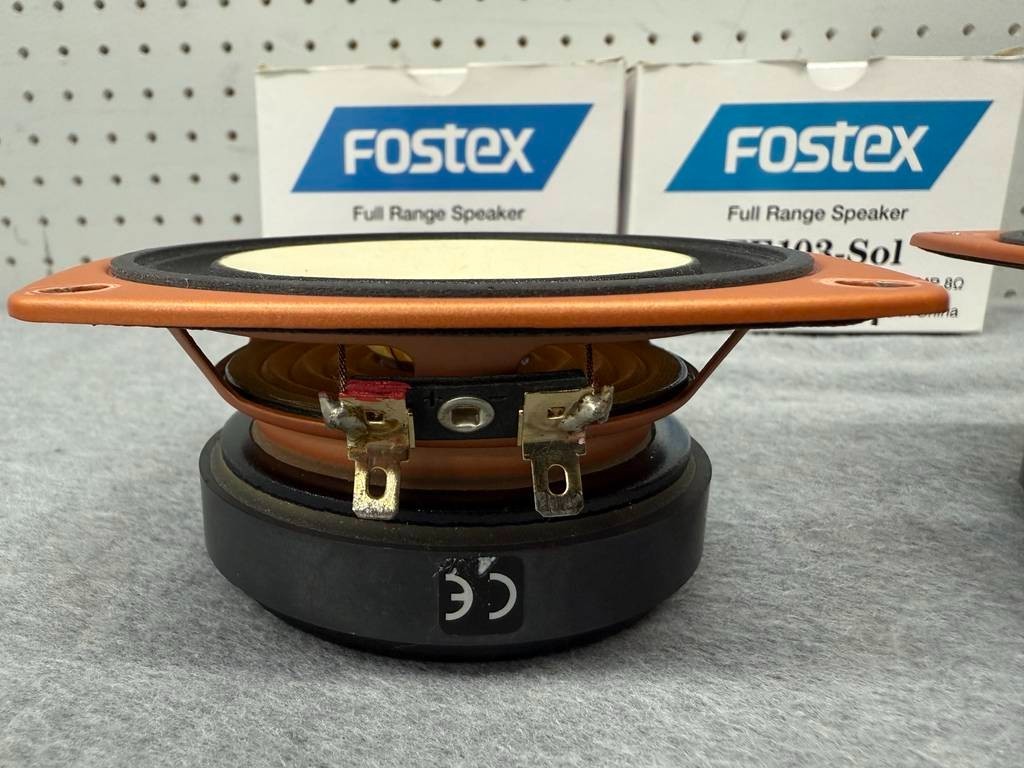 FOSTEX FE103-Sol 10cm Cone Full Range Speaker Unit PAIR 8 Ω USED