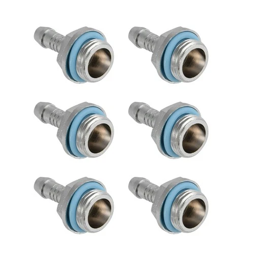 6Pcs Tube Tow-touch Fitting Barb Connector 9mm G1/4 Thread For PC Water Cooling