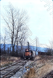 ZL 3392 Original Slide MILW Last Run 284 GP9 Sumas Turn Hampton Jct WA 3/19/1980