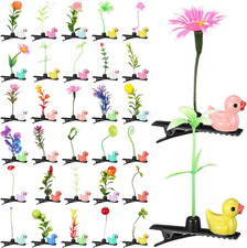 30 Pcs Rave Trinkets Festival Sprout Hair Clip Duck Bean Sprout Clips Spring Pla