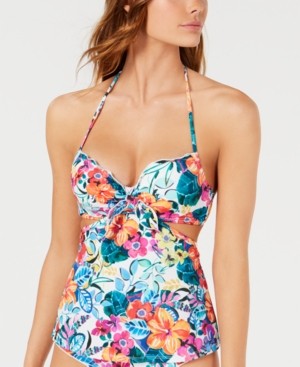 Sundazed Spring Fling Cutout Tankini Top Women's Swimsuit
