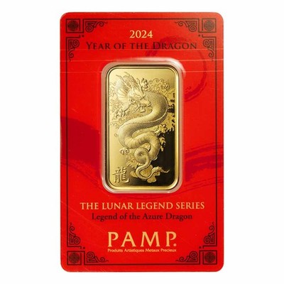 2024 1 oz Gold Bar - PAMP Lunar Legends Azure Dragon (In Assay) | eBay