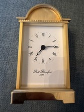 Robt Blandford 1873 small heavy brass vintage carriage clock, working condition