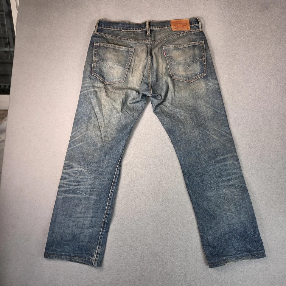 Jeans Levis 514 para hombre 34x30 ribete aplastado sucio lavado etiqueta 32x34 Foto 2 de 4
