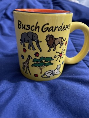 Busch Gardens Park Souvenir FL Yellow Zoo Animal Heart Collectible Coffee Mug  