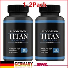 1-2Pack | Blood Flow Titan Boost Pro Mens Blood Flow Supplement