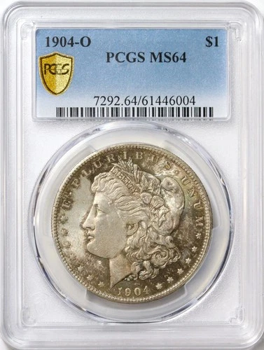 1904-O $1 Morgan Silver Dollar PCGS MS64 Excellent Color / Toned - Great Luster
