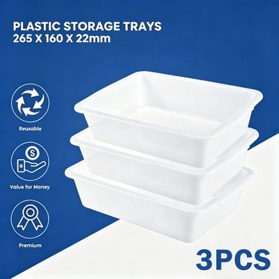 Multi-Purpose Containment Tray,3 Pcs Resistant Storage Tray Kitchen Plastic Tray
