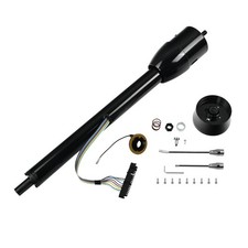 28 Black Stainless Tilt Manual Universal Steering Column Wheel Adapter No Key 28 Black Stainless Tilt Manual Universal Steering Column Wheel Adapter No Key