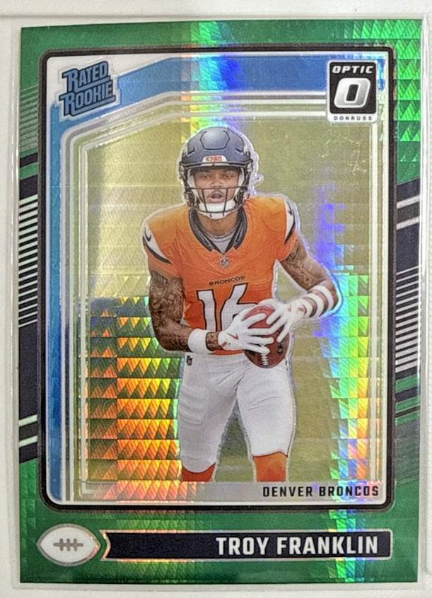 2024 Panini Donruss Optic - Troy Franklin #294 Green Hyper