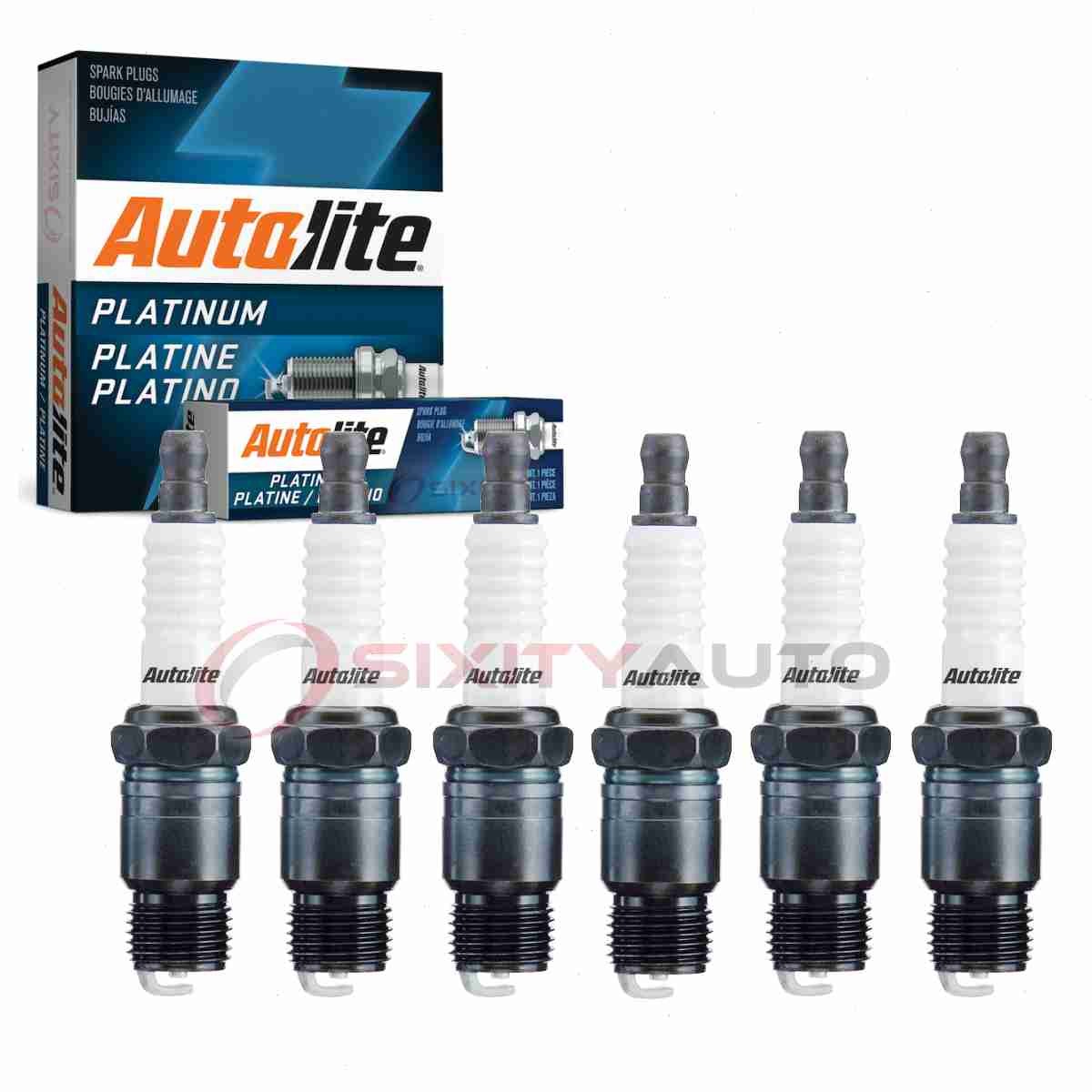6 pc Autolite Platinum Spark Plugs for 1979-1980 GMC C1500 4.8L L6 Ignition qb