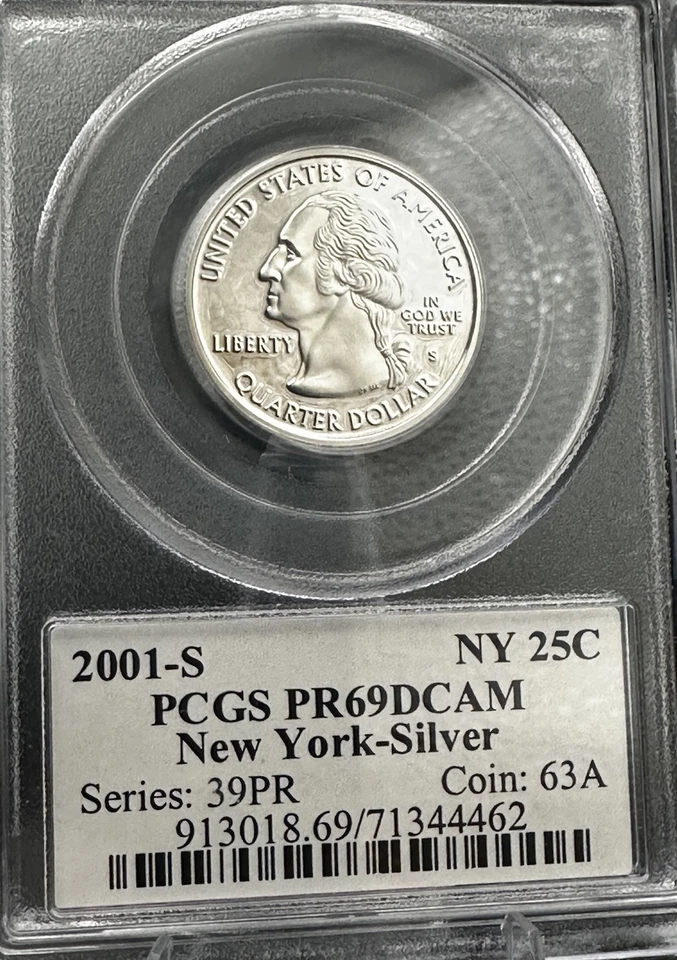 2001-S New York Silver State Quarter PCGS PR69DCAM – Deep Cameo Proof - Image 2 of 4