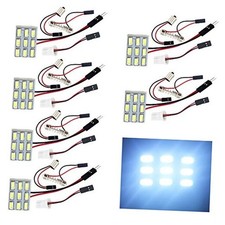 6-Pack Cool White 5730 9SMD Led Panel Dome Light Auto Car Reading 9SMD-White