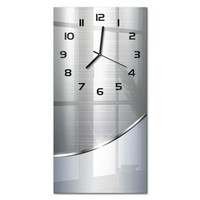 Glasuhr Aus GehäRtetem Glas Wanduhr Metall-Abstraktion Schwarze Zeiger 30X60 Cm