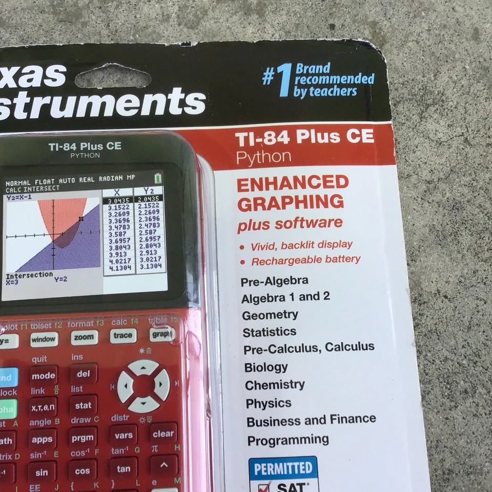 Texas Instruments TI-84 Plus CE Python Graphing Calculator Radical Red - Image 3 of 4