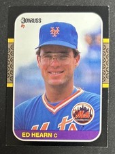 1987 Donruss Ed Hearn Baseball Rookie Card (RC) #446 Mets OF VG O/C. rookie card picture
