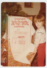 Emenee Jukebox Jamboree Toy Christmas Tree Little Girl 1970s VTG Photo