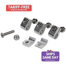 Allstar ALL18322, Set of 4 Polished Aluminum 2Pc Alum Line Clamps 5/16In 4Pk 