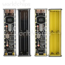PD 45W Fast Charging Transparent Mobile Power Bank Case DIY 8 18650 Battery Case