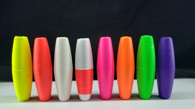 2.5'' ( Cigar Floats 3-Pack with 3 float pegs 8 colors