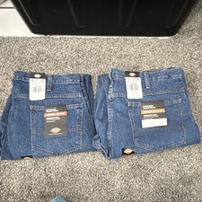 2 Pair Of Dickies 5 Pocket Work Jeans, Men's 36x32, Regular Fit, Straight NWT