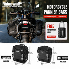 Rhinowalk Motorcycle Saddle bag 20L/35L Waterproof Quick Release Anti-theft Lock