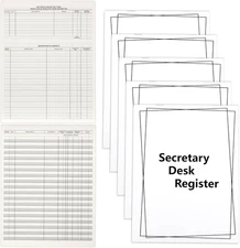 5 Pieces Checkbook Transaction Register 6.4 * 8.25Inch Secretary Deskbook Check