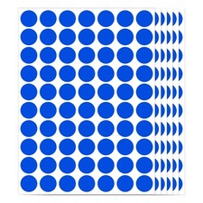 1400 PCS Blue Circle Dot Stickers 3/4" Round Color Coding Label Stickers