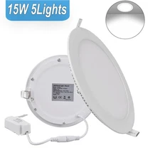 5Pack 7Inch LED Ceiling Lights Ultra-Thin Recessed Retrofits Kit 6000K Daylight