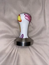 Metallurgica Motta Floral Wood and Steel Espresso Tamper 58mm