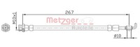 Original Metzger Bremsschlauch 4112230 FüR Mazda