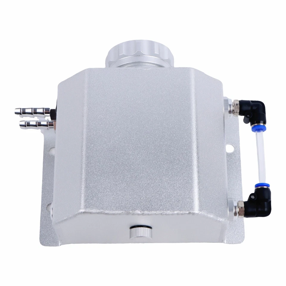 Silver 1L Coolant Overflow Reservoir Tank Catch Can Universal Radiator Reservoir — 第 4/4 张图片