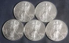 FIVE (5) 2023 SILV*ER AMERICAN EAGLES 1 OZ BULLION COINS LOT