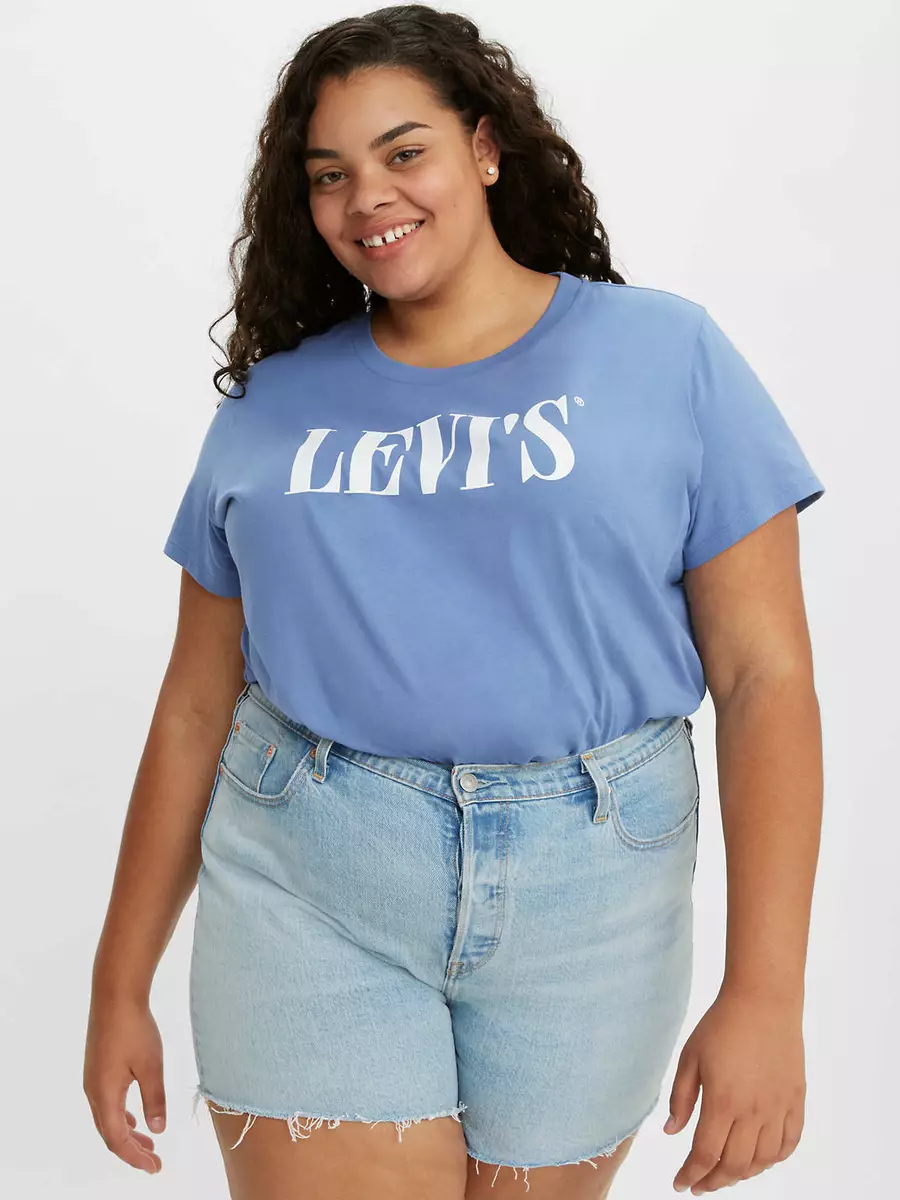 Levi s Womens Plus Size Varsity Tee Blue Size 3X eBay