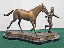 !RARE Vintage NIB 2007 Delaware Park Bronze & Marble Horse Statue from Archives!