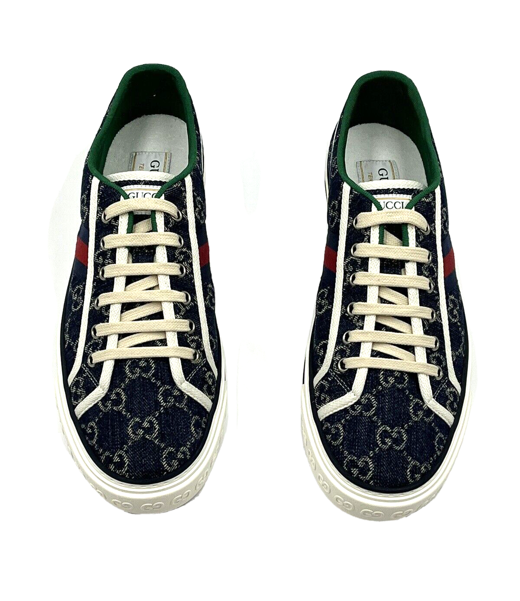 【関税送料込】GUCCI TENNIS 1977 デニムスニーカー 15MM GUCCI Tennis 1977 Denim GG Blue Sneakers | eBay