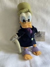 Disney Ebenezer Scrooge McDuck 10  Bean Bag Plush Christmas Carol RARE RETIRED