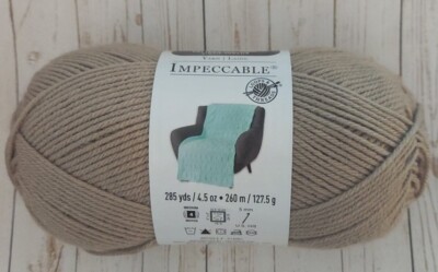 Loops & Threads Impeccable Yarn Color Camel 285 yards 127.5 g Acrylic 