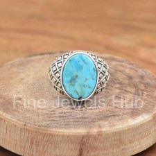 Mohave Turquoise Ring, 925 Sterling Silver Ring, Gemstone Ring, Gift For Her